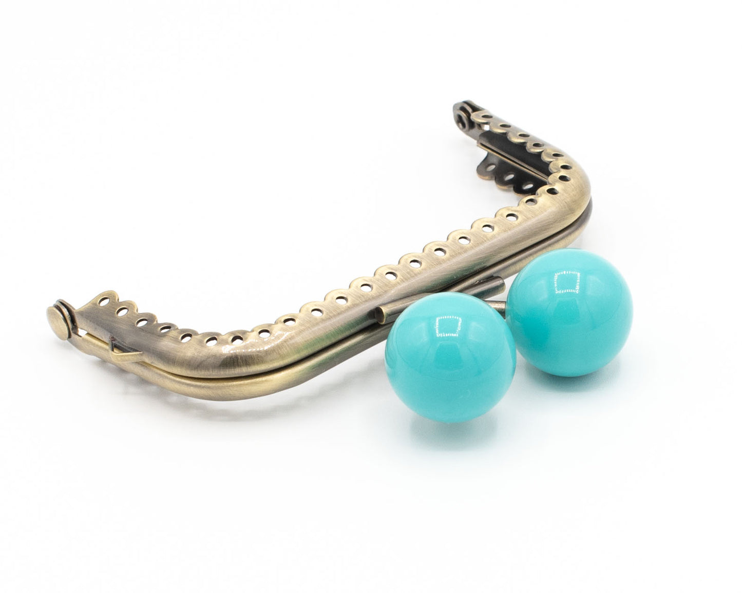 Boquillas cuadradas de 8.5cm para monederos, con bolas de colores de edición limitada.