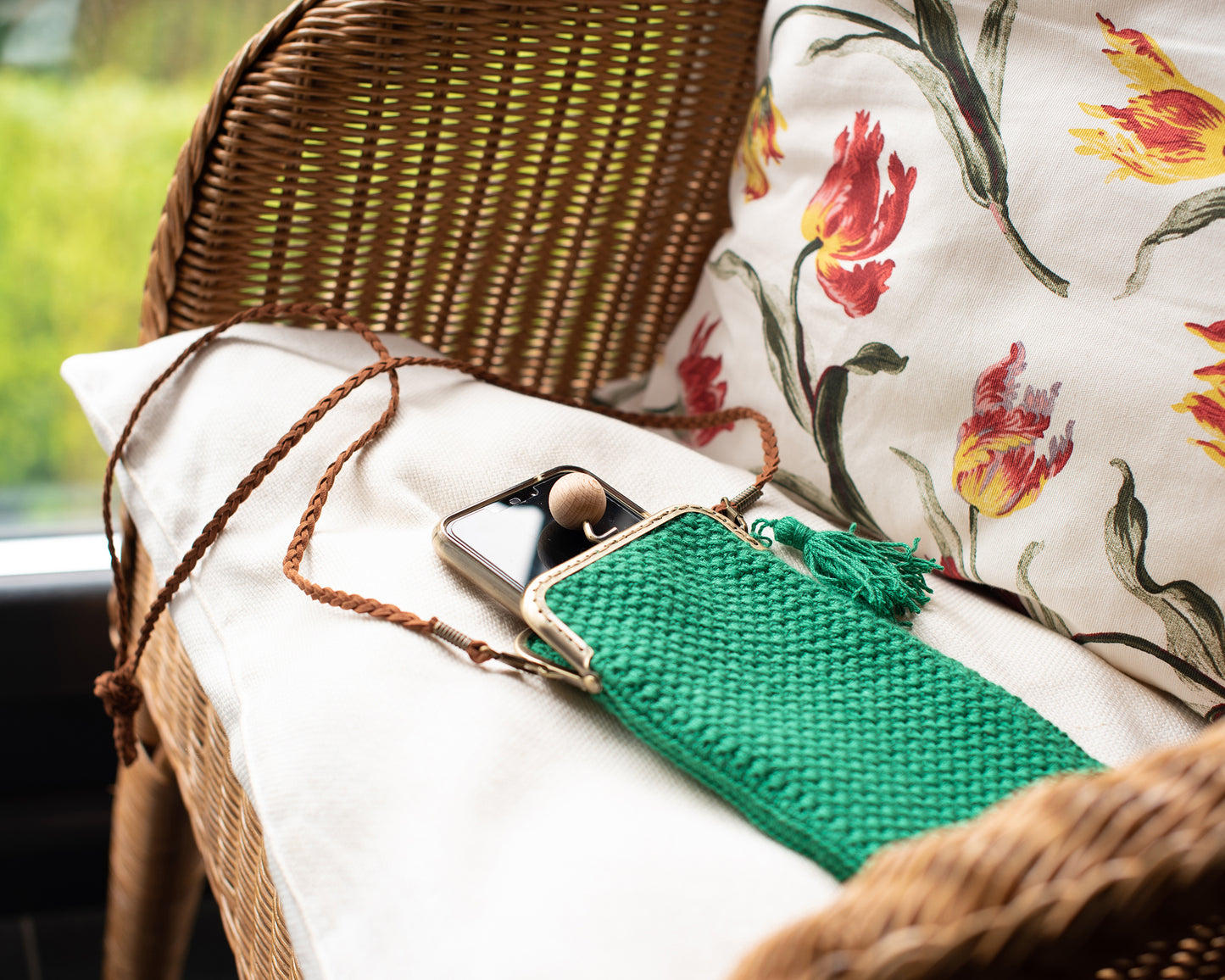 Patrón BOLSITO para MOVIL en crochet con textura. Para boquilla 10.5cm.