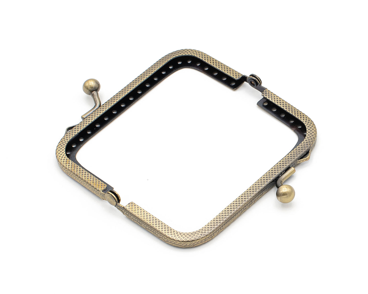 Vintage style purse frame with two rings. 8.5cm.