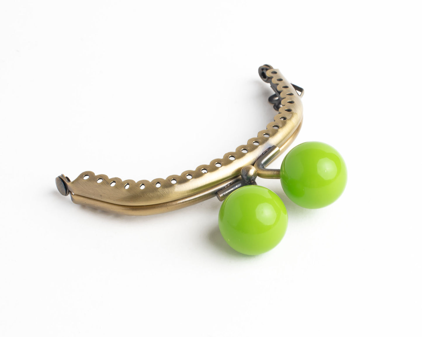 Boquillas redondas para monederos, de 8.5cm con bolas de colores