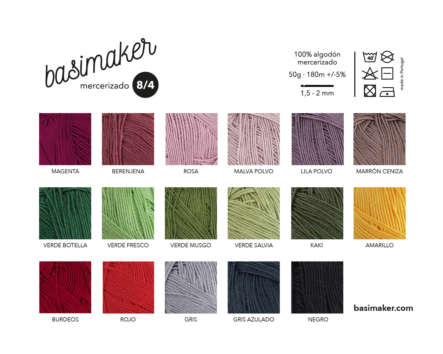 Mercerized cotton ball 8/4 Basimaker. Color DUSTY LILAC