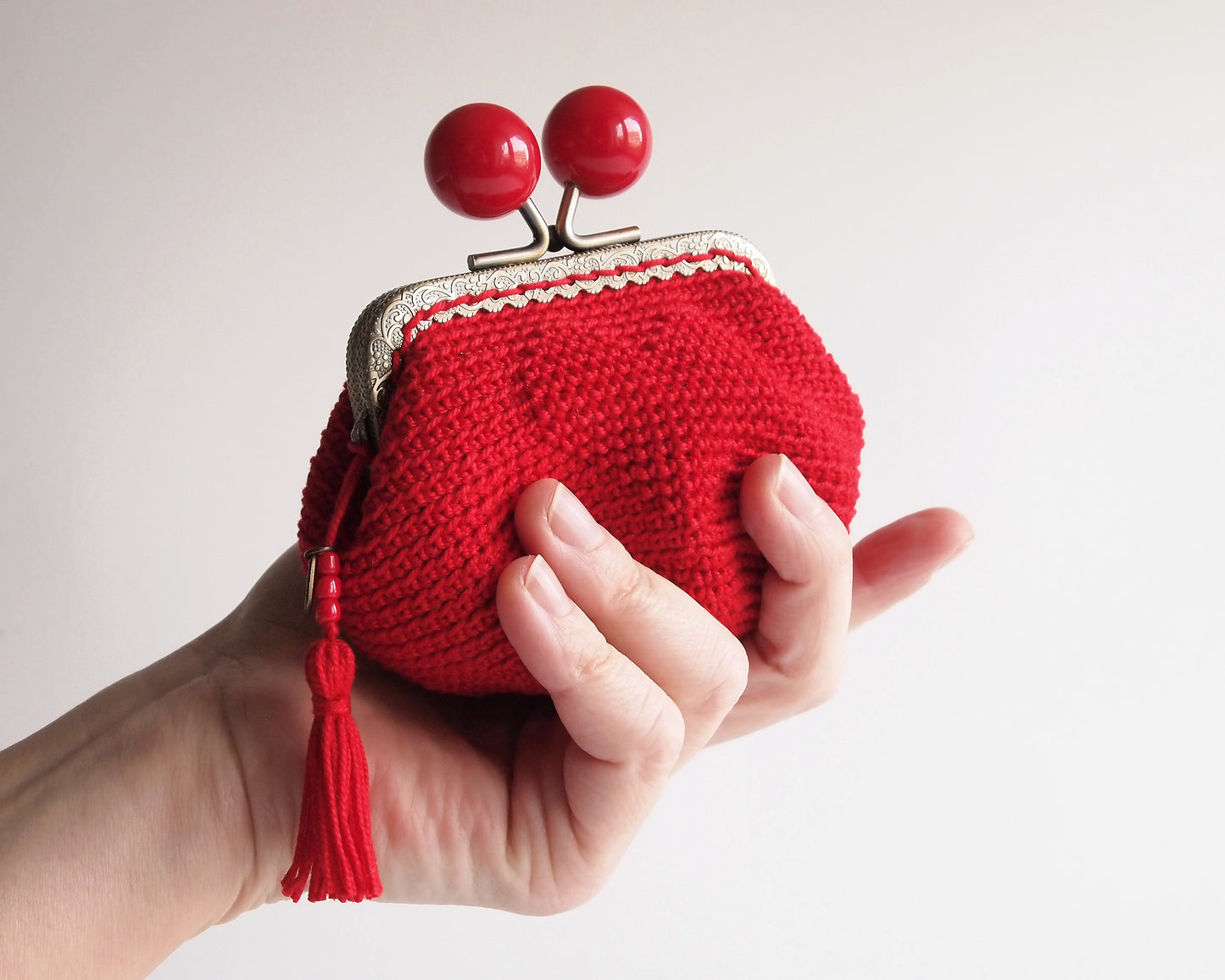 Ovillo algodón mercerizado 8/4 Basimaker. Color ROJO