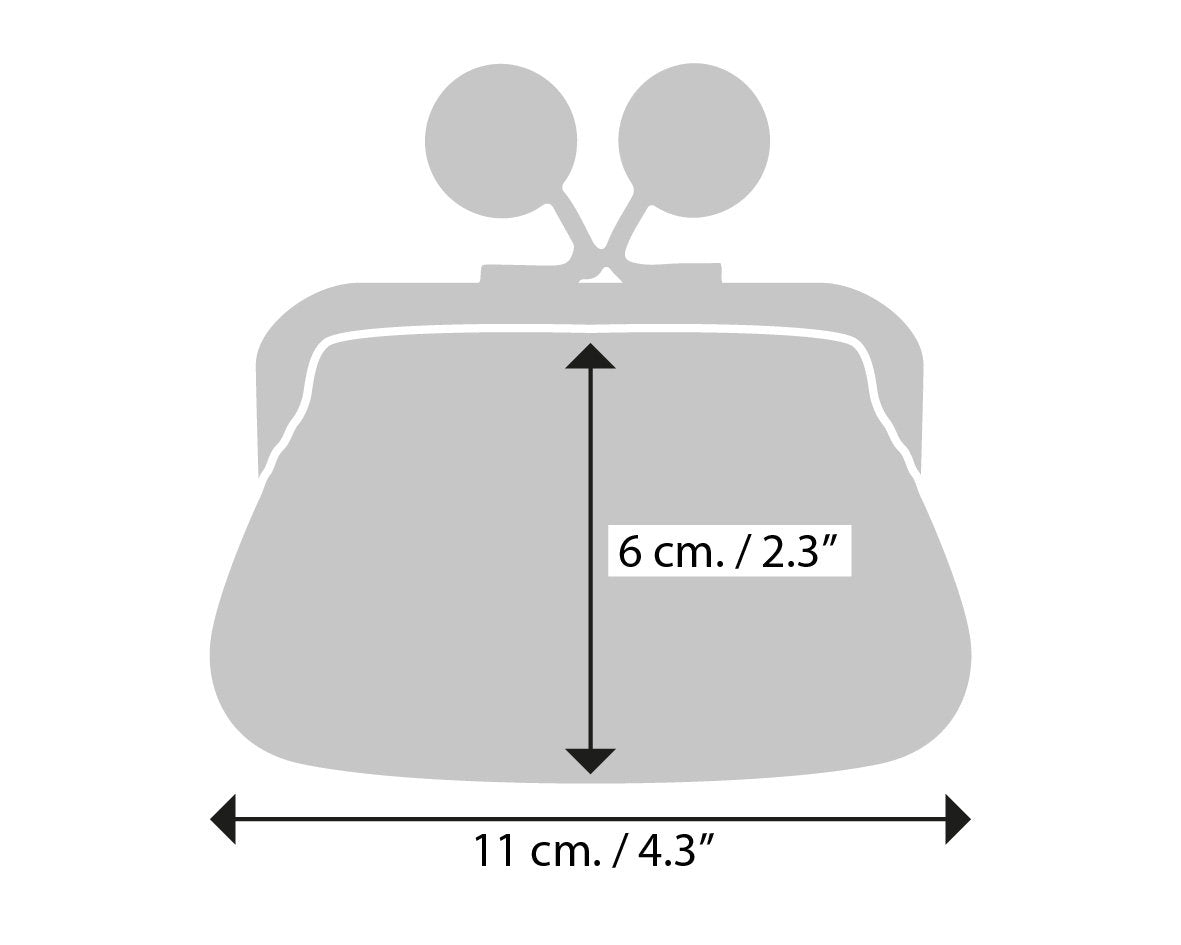 Patrón monedero BANDAS. Base cuadrada, boquilla 8,5cm.