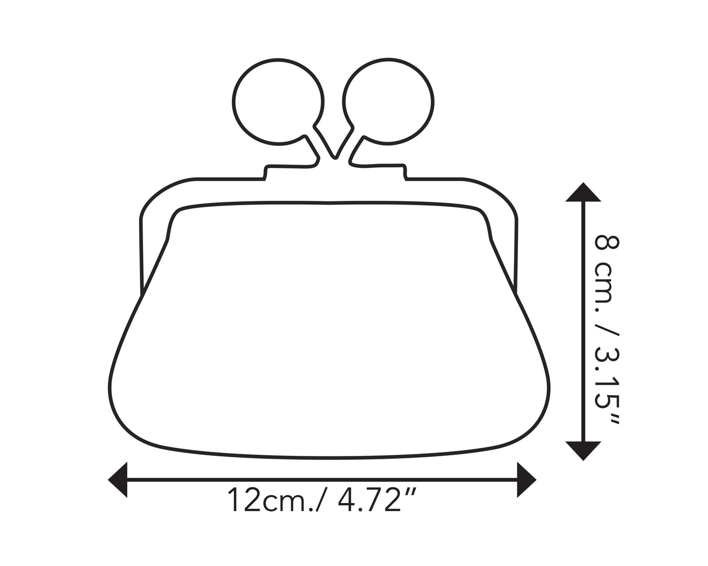 COCO crochet coin purse pattern. Round base, 8.5cm frame.