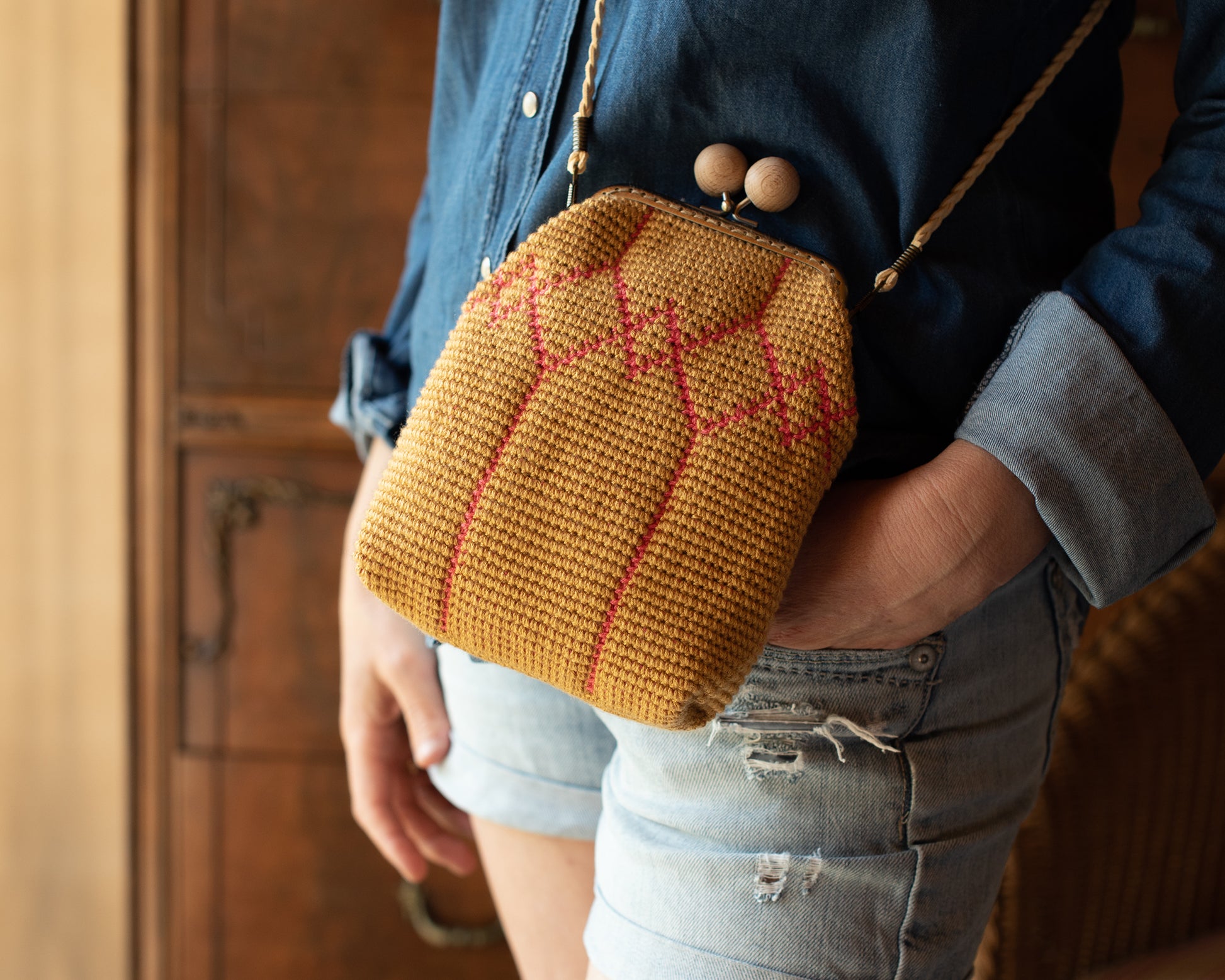 Para Celular Tejido Bolsitos Movil Funda Móvil Bolsitos Tejidos A