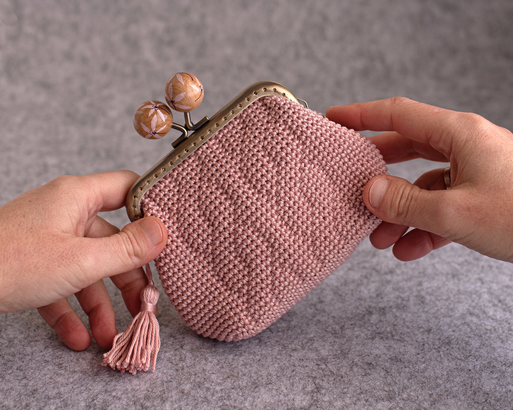 ballena solicitud ambiente Patrón monedero de crochet diseño OCHOS. Base rectangular, para boquil –  Basimaker