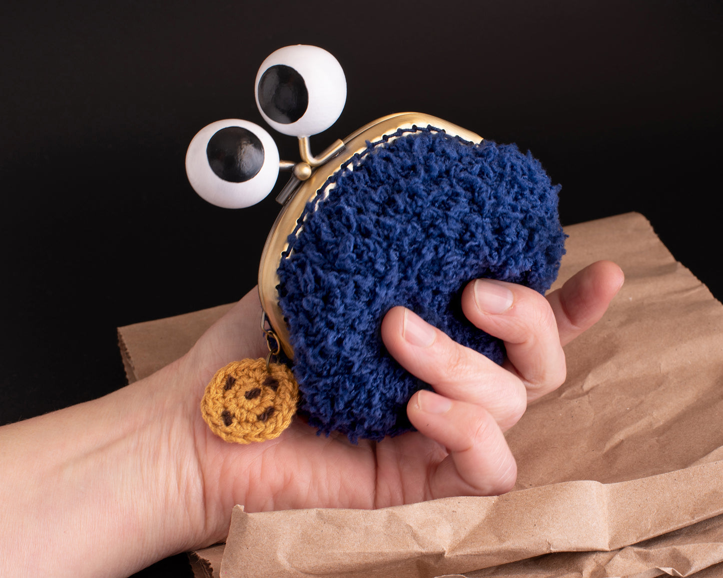 FURRY MONSTER purse crochet KIT